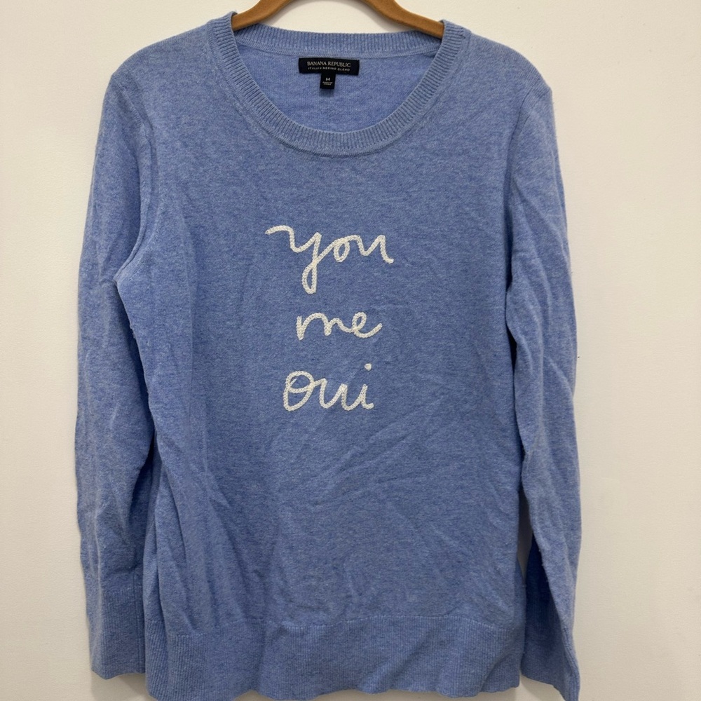 Banana Republic Light Blue Crew Neck Sweater